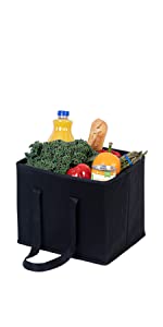 reusable grocery bags, reusable shopping bags, shopping cart bags, storage trunk, grocery bags with