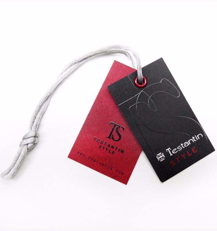 Manufacturer Wholesale Cheap Custom Printed Garment Product Promotion Hangtag Die Cut Kraft Paper Hang Tag for Clothing