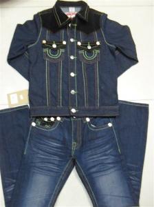 China True Religion Men's Jacket and Jeans Set 1009 on sale 