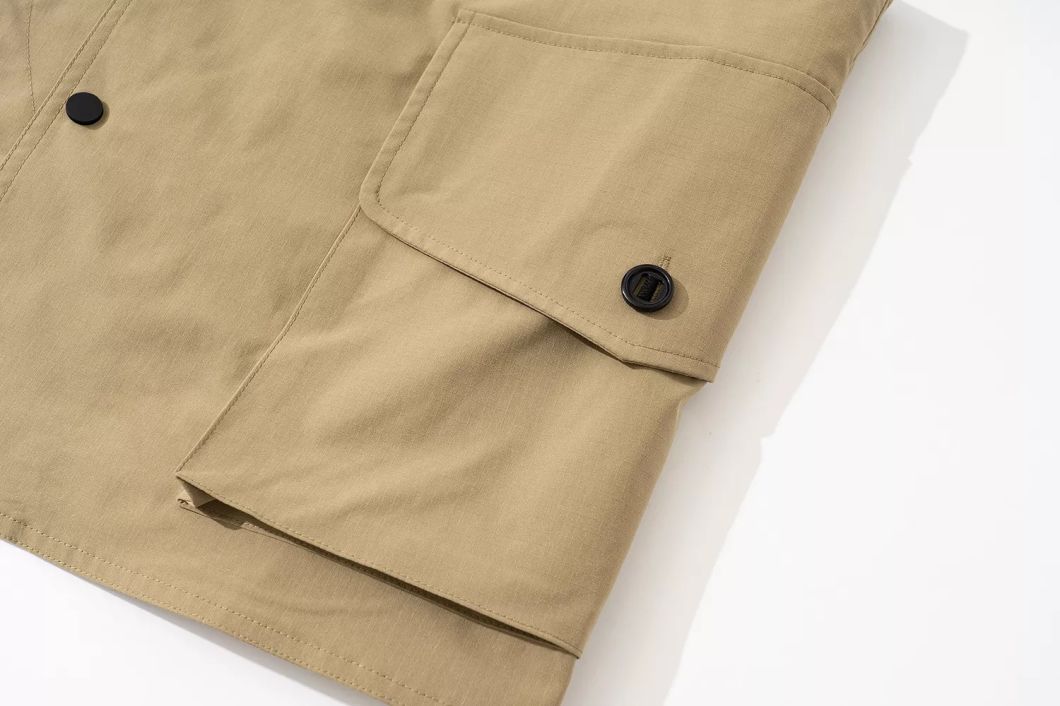 Vintage Fall Fashion Multi Pocket Solid Casual Cargo Sleeveless Vest