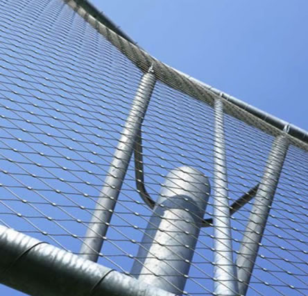 Stainless steel rope with ferrule as decorative bridge fencing