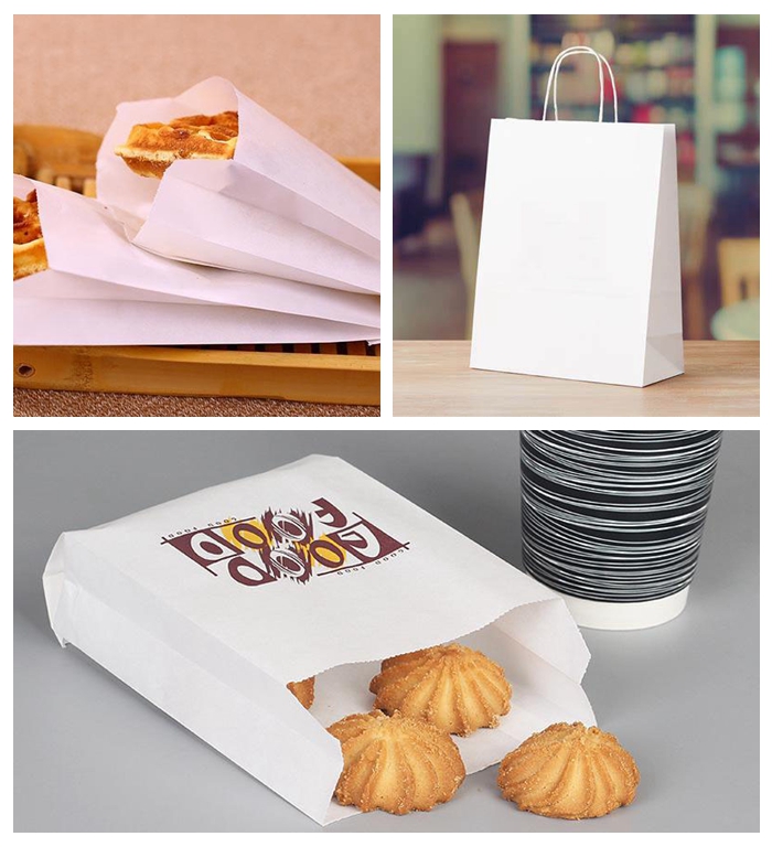  40gsm 50gsm Bleached White Craft Wrapping Paper For Grocery Bag 50 x 70cm