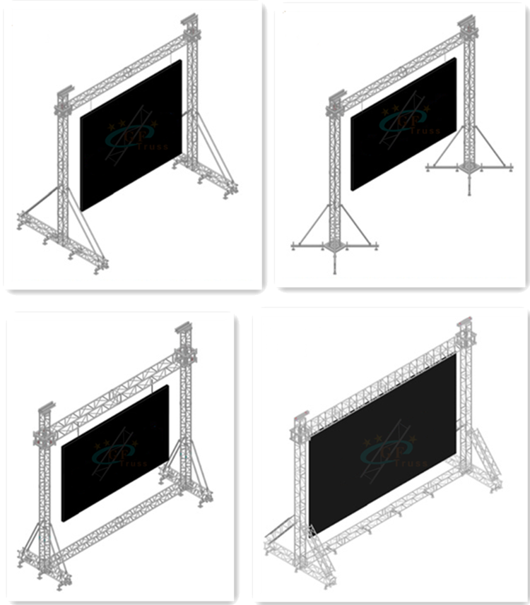 Goal Post Truss For Hanging Advertising LED Screen Lights