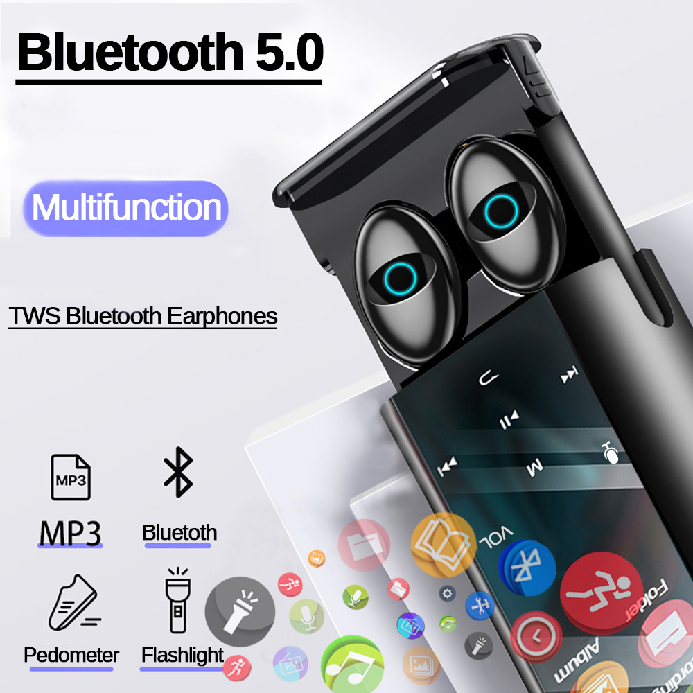 Q1 Wireless Bluetooth Earphone Earbuds Multi-Function MP3 Player Headset Ipx7 Waterproof 9d Tws Headphone (with 3500mAh Power Bank Charging Case)