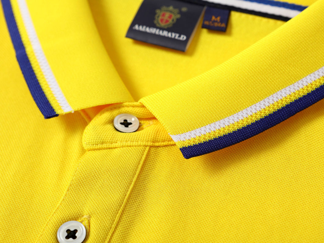 Men&prime;s Vintage Plain Polo Shirts Cotton Short Sleeves Polo T-Shirts