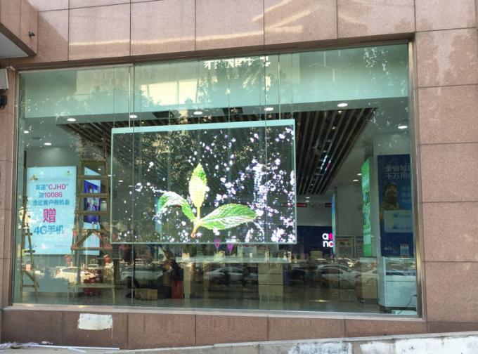 High Brightness Transparent Led Display P10.42 Outdoor Advertising Led Screen P10mm Lightweight Glass Mesh Video Wall 5