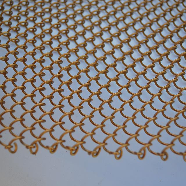 Gold Stainless Steel Diamond Shape Decorative Metal Mesh For Curtain Or Decoration 3