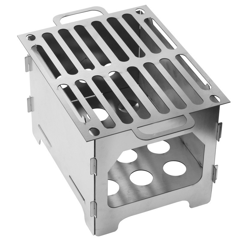 Stainless Steel Non-Stick Coating Portable Camping BBQ Grill