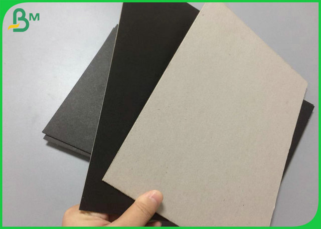 2mm 3mm Grey Back Laminated Black Paperboard Recycled For Archives Folders 