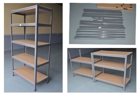 5 Tier Racking Shelves Adjustable Metal Shelves Multi-purpose Boltless Rack Storage Shelving 180x90x40CM 13