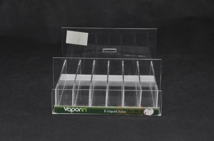 Perpex Rack E Liquid Clear Display Acrylic Stand 210*210*125 MM With Logo Sticker