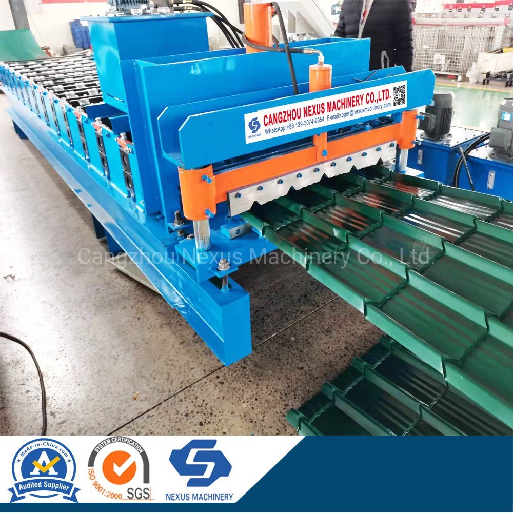 Colorful Steel Q Tile Sheet Roll Forming Machine Metal Step Glazed Roof Tiles Making Machinery