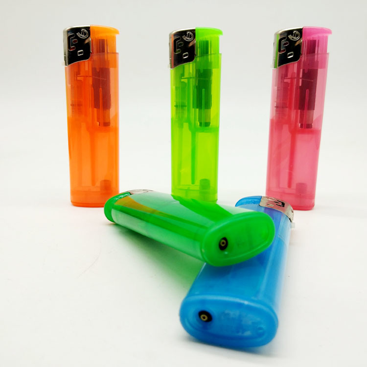 Wholesale Price Windproof Lighters Disposable Refillable Transparent Electronic Gas Lighter