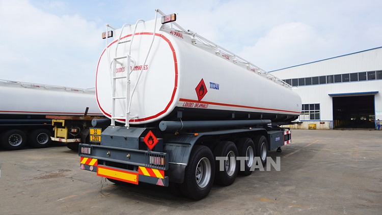 TITAN 4 axles 20000 gallon fuel oil tanker truck trailer for Ghana
