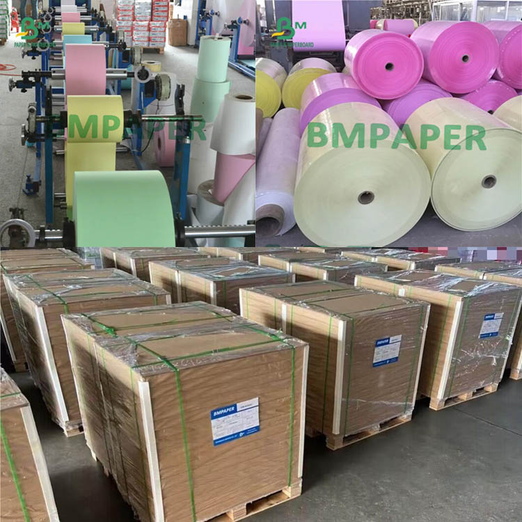 55gsm 50gsm Colorful Carbonless Copy Paper For Bills NCR Paper 610 X 860mm Ream Pack