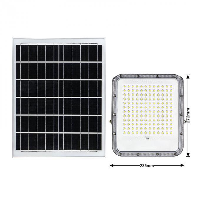 2700K 6500K Solar Powered Flood Lights 100w Big Capacity 3.2V Battery SMD 3030 LED Beads 3