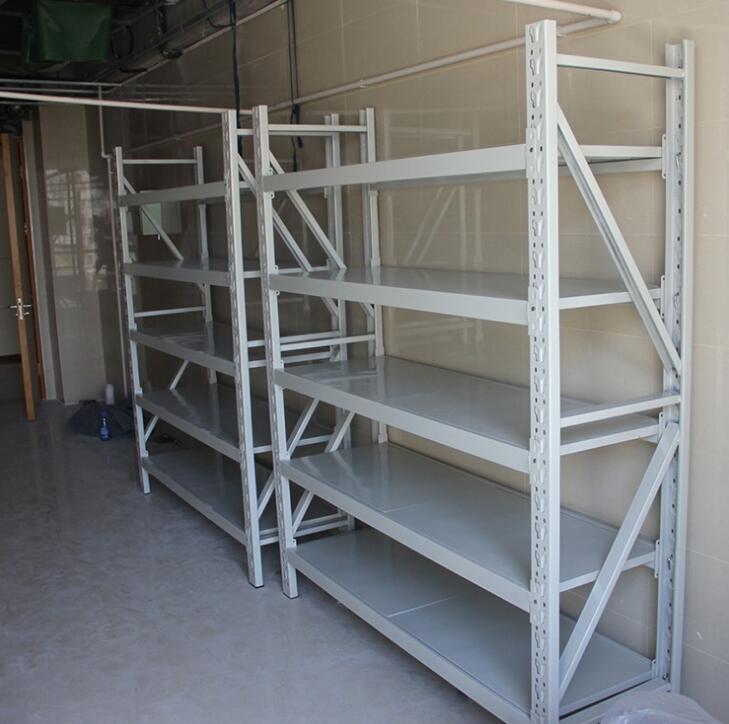 Grey White 4 Levels Butterfly Commercial Metal Shelving for Electronic Factory