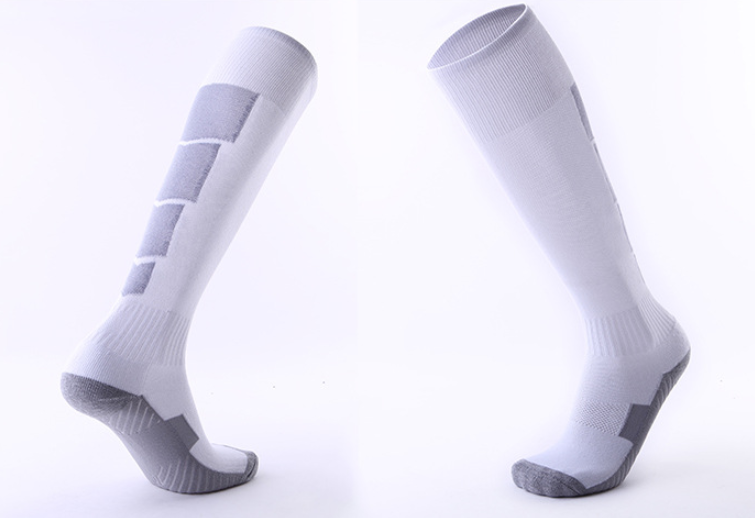 Fashion Custom Sports Socks / Yellow Or White Youth Football Socks