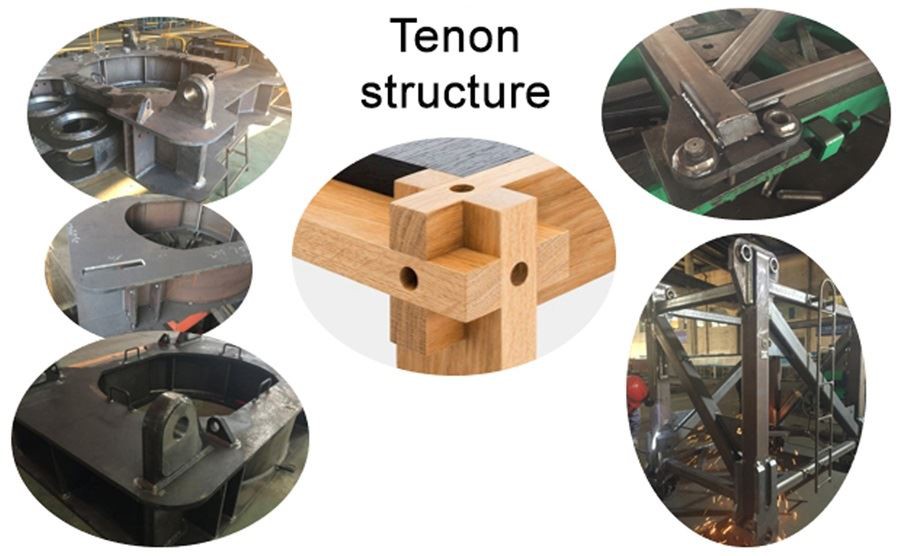 tenon structure of Slewing table