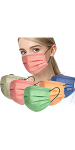 multi-color disposable masks