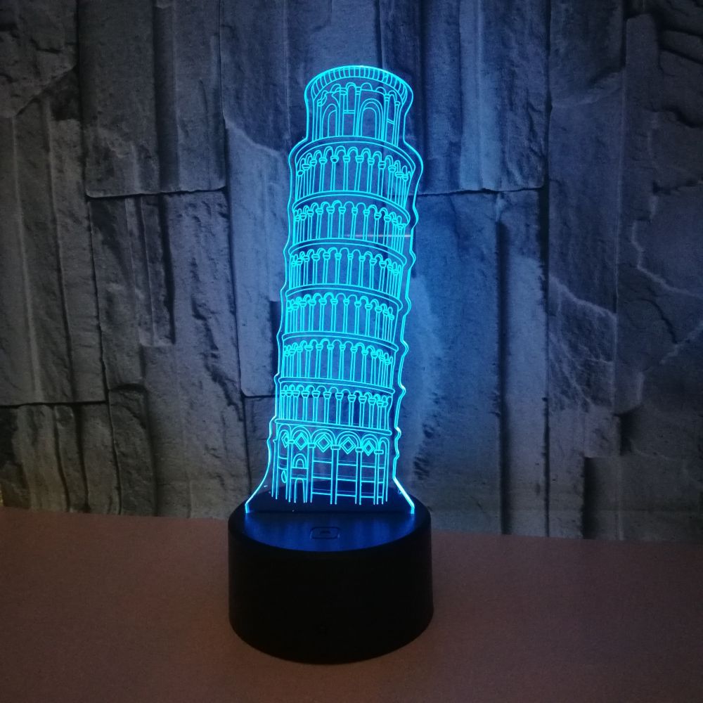 Custom building shape La Tour Eiffel Eiffel Tower 3D Night Lights USB Powered LED Vision Lights Gift 3D Small Table Lamp