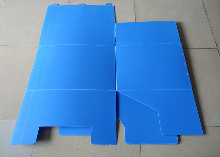 folded Reusable and Recyclable Corrugated Plastic Boxes with Self Lock Lid