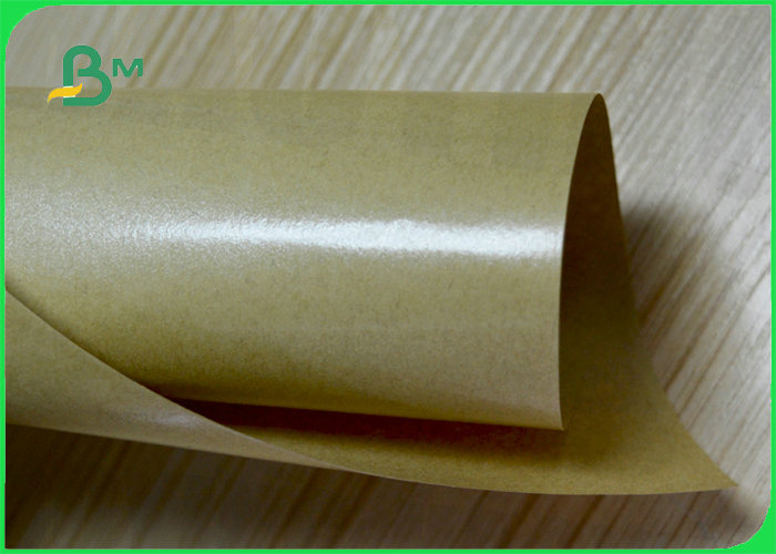70gsm 80gsm + 10g PE Coated Brown Kraft Paper For Snack Bag Waterproof 
