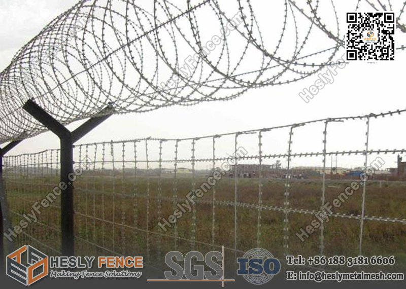 Square Hole Welded Razor mesh fencing 