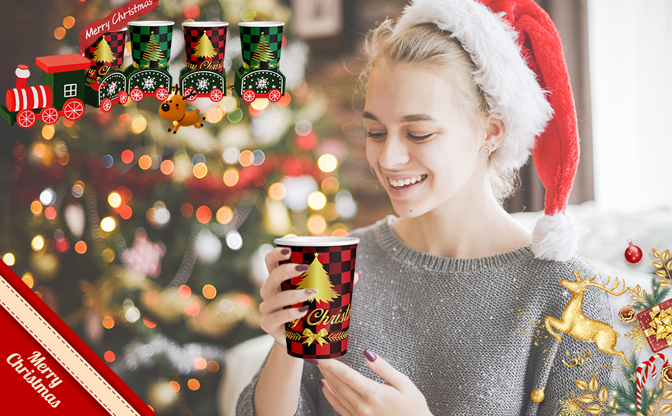 12oz Christmas Paper Cups 