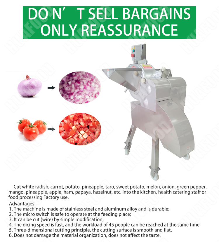 industrial vegetable cutting machine vegetables fruit ginger potato carrot dicing slicing cube cutting machine