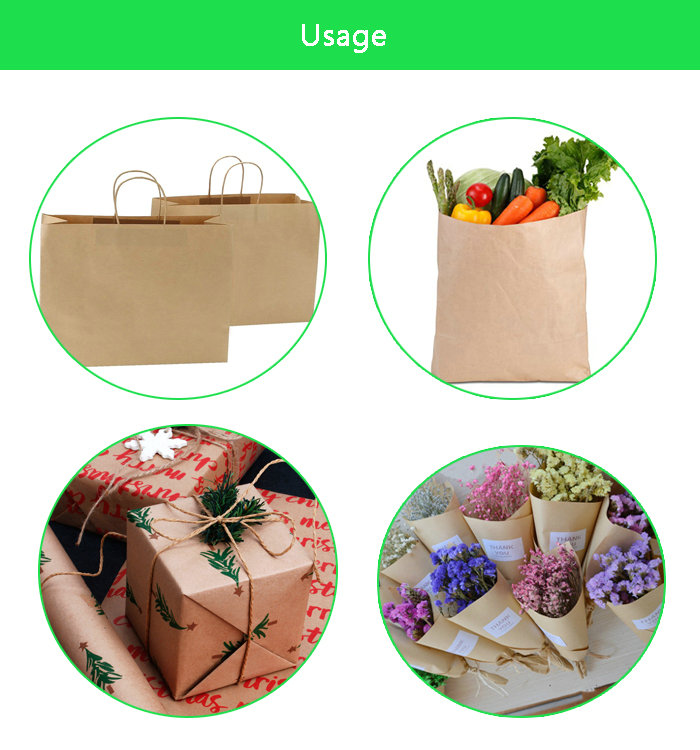 50gsm - 120gsm Uncoated Kraft Paper Durable Recyclable Handbags Material Paper Rolls