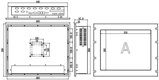 IPPC-1901T2-R 19" Upper Shelf Industrial Touch Screen Computer Multiple Board Paste I3 I5 I7 U Series CPU Motherboard 0