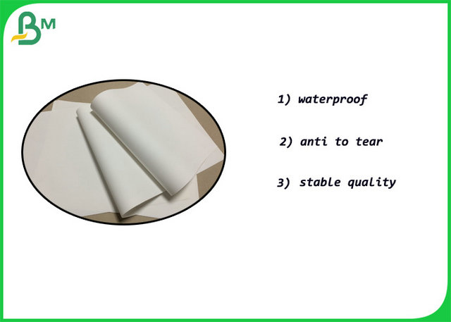 A0 A1 100% Waterproof 100um 120um 140um Stone Paper Roll For Clothes Tags 