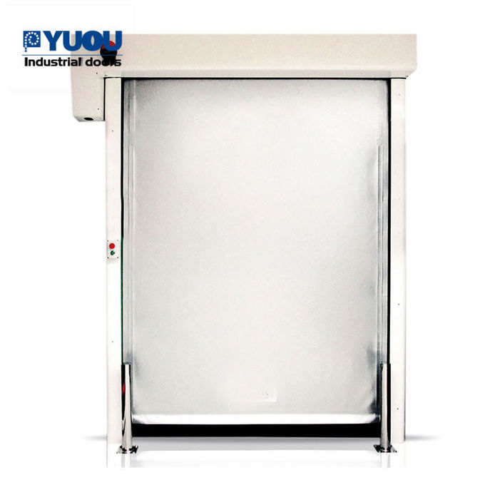 High Speed Auto Rolling Up Fast Fabric Zipper Selfrepairing Door For Clean Room 1