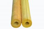 Matériel d'isolation jaune de tuyau de laine de fibre de verre pour tuyau chaud/froid