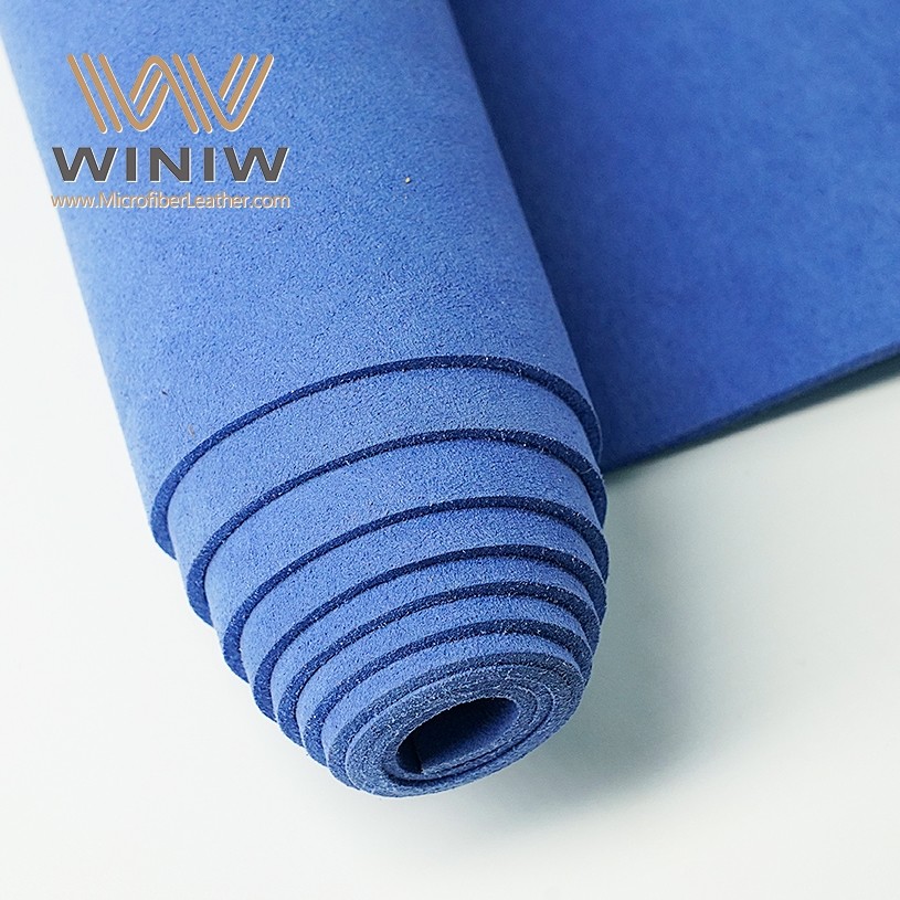 1.2mm Blue Micro Suede Velvet Upholstery Fabric Sofa Leather