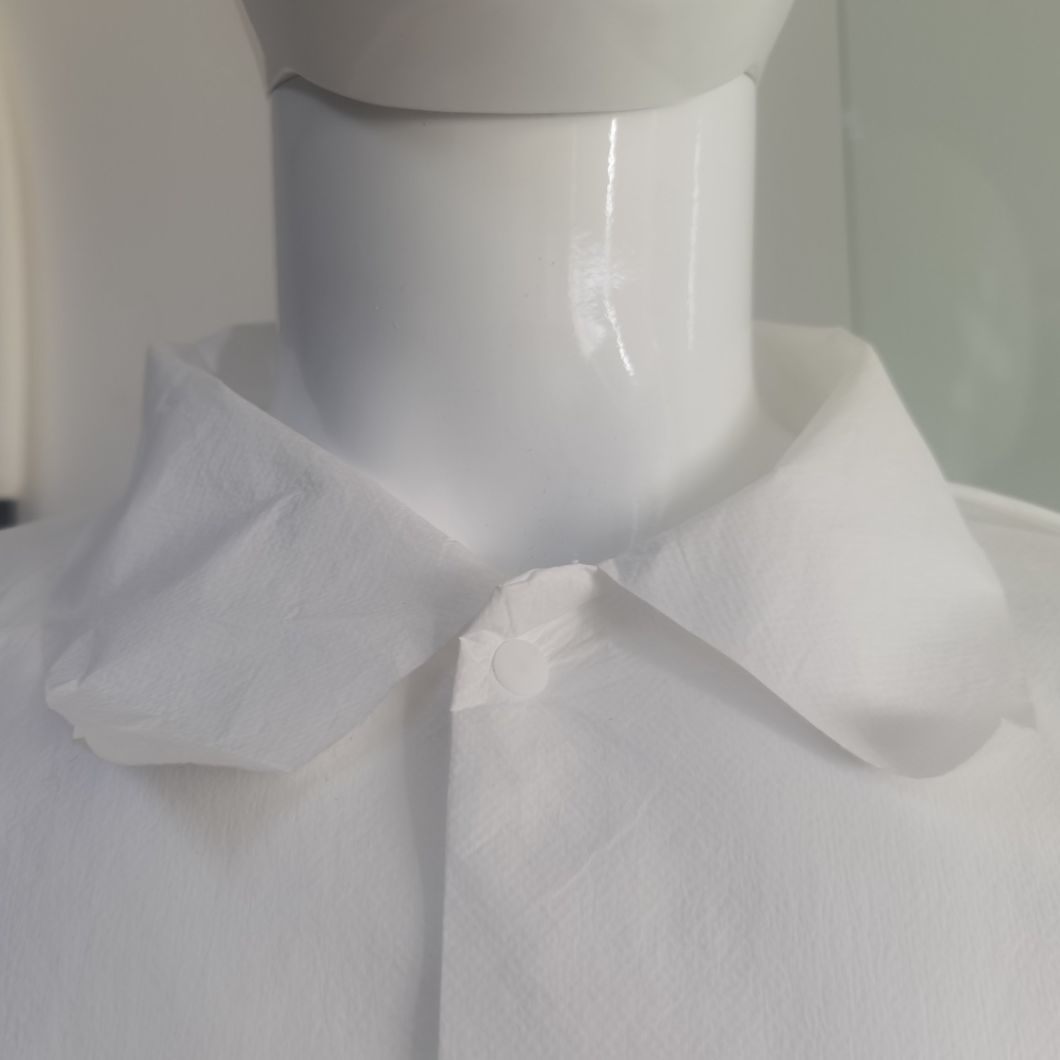 Factory Nonwoven PP White/Blue/Pink Lab Coat Disposable Uniform Unisex Workwear