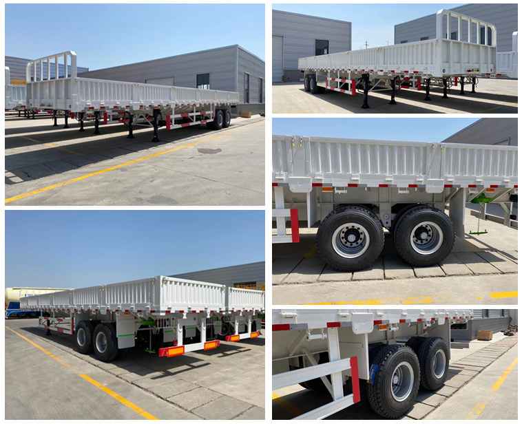Tri-Axles 50 Tons Bulk Cargo Transport Side Wall Truck Semi Trailer