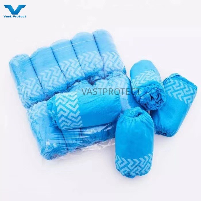 Disposable OEM Shoe Cover PP 10g Blue Factory Anti-Slip Shoe Covers