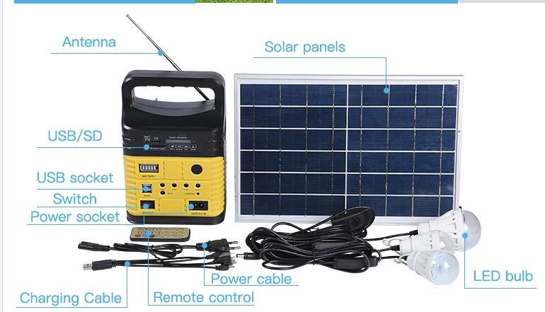 2021 Solar Electric Light Outdoor Camping Adventure with Bluetooth Radio LED Remote Control Lighting