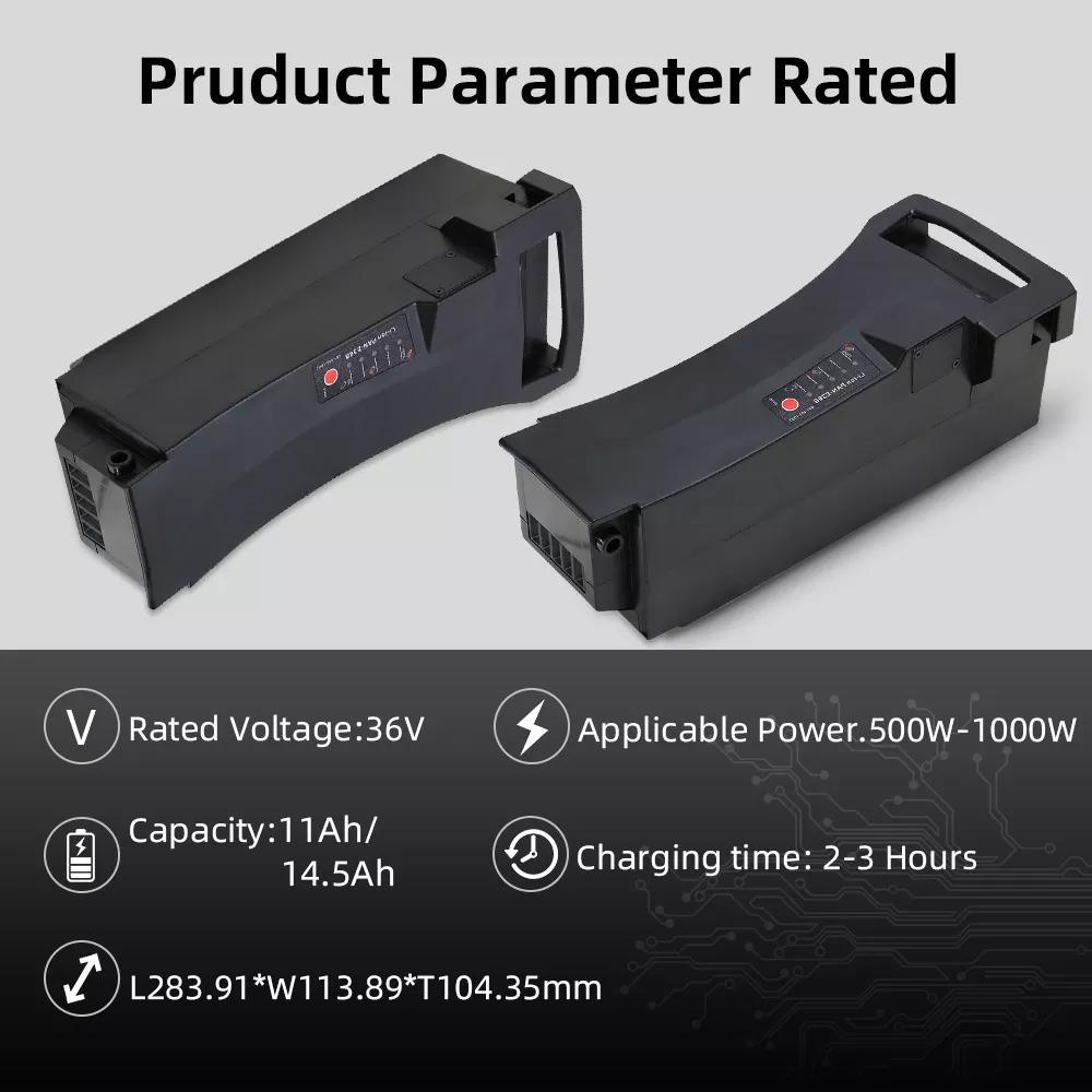Compatible with The Ebikes with Panasonic 36V System Battery Pack. Like Raleigh Series Ebike Lithium Ion Battery ODM/OEM E Bike Battery