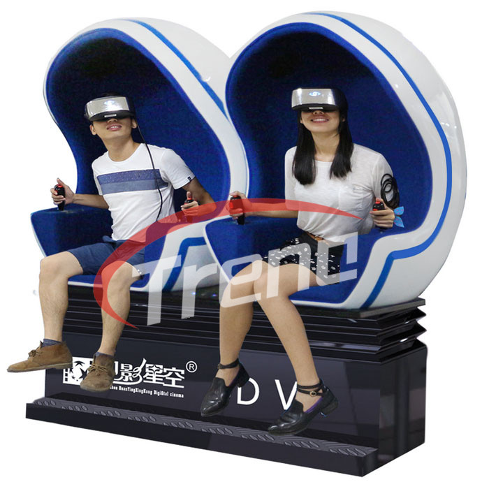 Double Seats Black Egg Shaped 9d Virtual Reality Cinema Mini Cinema For Busy Street Park