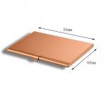 Modern Simplify 94*60mm Aluminium Card Wallets Anodizing Gold Color