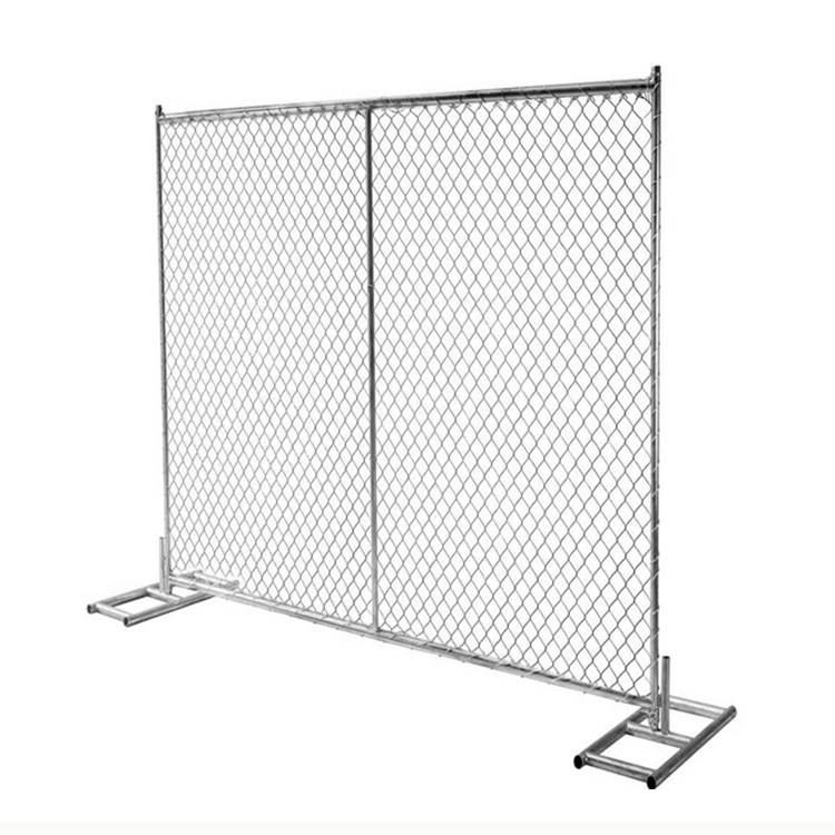 Hot sell portable construction security fence panel site 12FT chain link temporary fencing