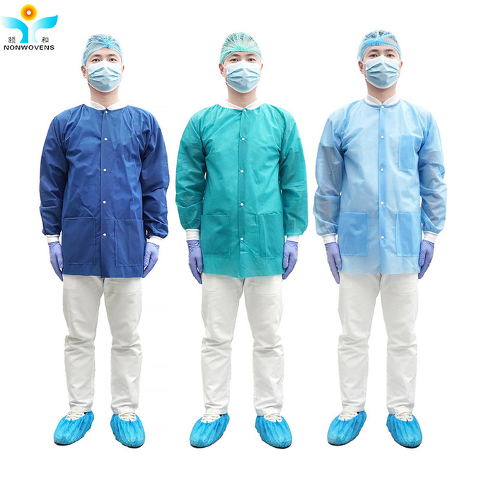 PP SMS Disposable Medical Lab Coat Sustainable For Men 0