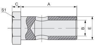 Hydraulic Bite-Type Tube Fittings Metric Hex Bolt 700m