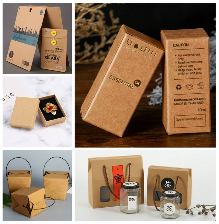 250gsm 300gsm 350gsm Brown Kraft Paper For Fast Food Package Good Stiffness
