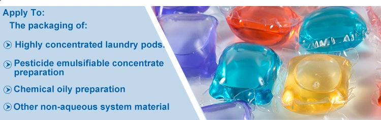 Automatic PVA Water-Soluble Film Liquid Washing Detergent Laundry Pod/Pouch/Capsule Packing Packaging Machine