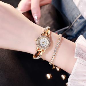 China 2022 Hot-Sale Casual Simple Rose Gold Watch Ladies Full Diamond Bracelet Bangle Quartz Watch For Girls Jewelry Gift on sale 