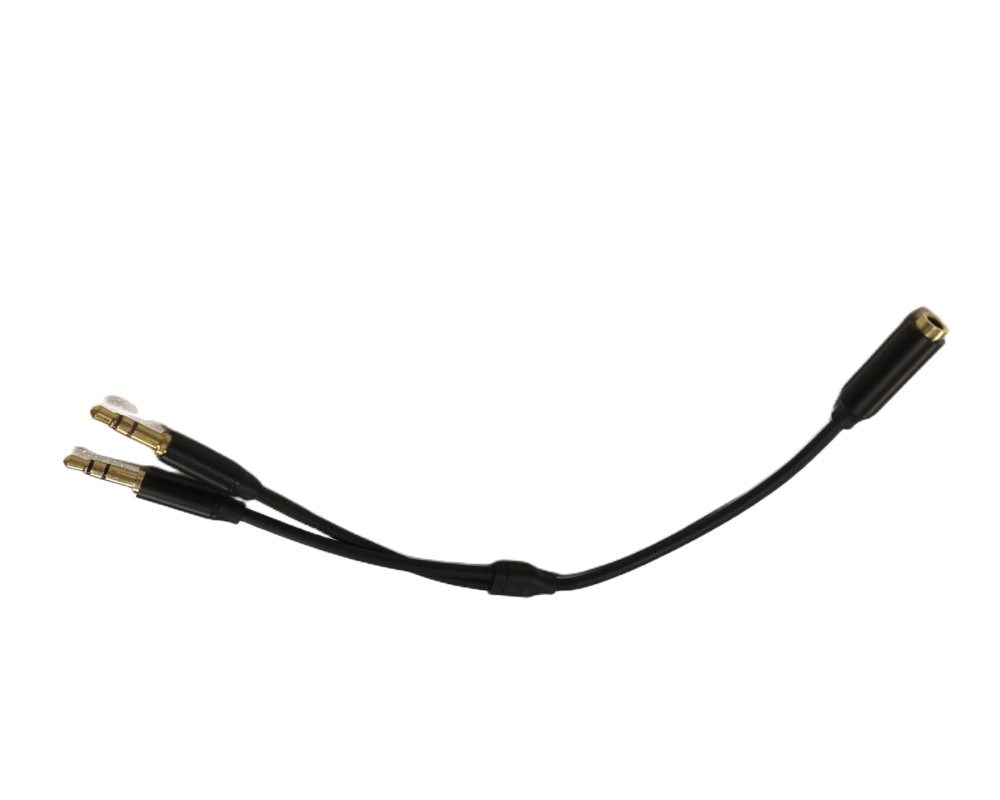 Audio Cable Headset Y Splitter Cable 3.5 mm 2 Male Mic Cable